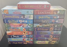 Disney VHS Bundle, Tested & Working Classics Lot + Wizard of Oz & Little Mermaid