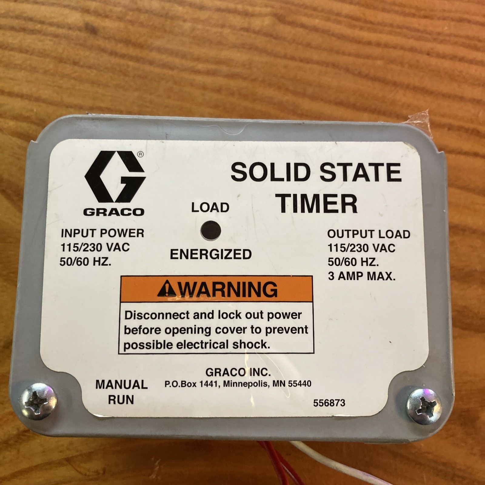 Graco 556873 solid state timer 115/230V 3AMP good working, nice!!!
