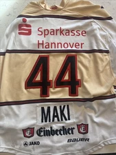 Game Worn hockey jersey - DEL - Hannover Scorpions - Ryan Maki #44