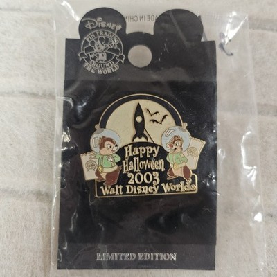 2003 WDW Halloween Pin CHIP & DALE LE1500 Glow in the Dark New & Sealed