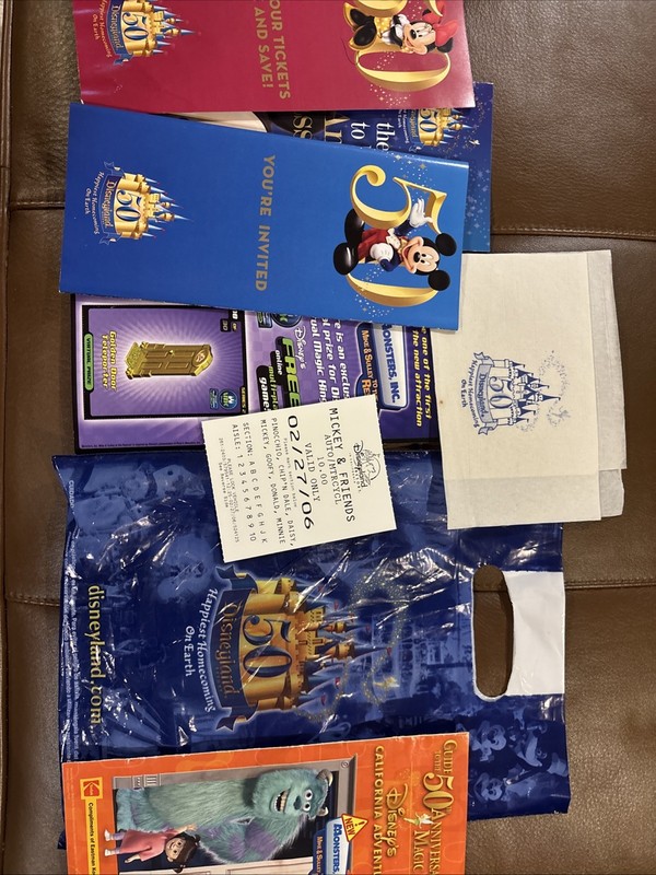 Disneyland 50th Anniversary Lot Of 8 Items