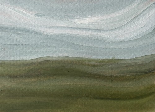 ACEO Original Oil Painting, Landscape Abstract Art, Emmer Plaxe, ATC Nature View