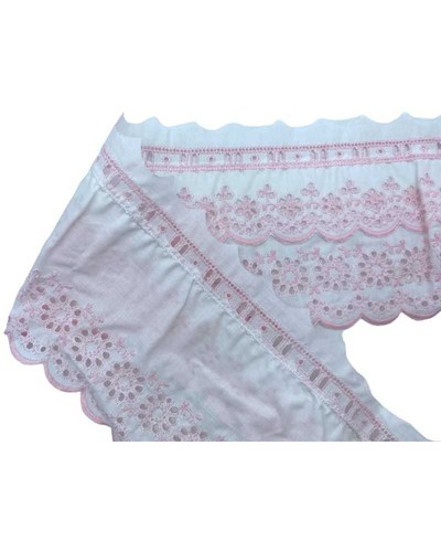 50 Cm Passamaneria Pizzo Sangallo Arricciato Passanastro Doppia Balza Rosa Alto - Bild 3 von 4