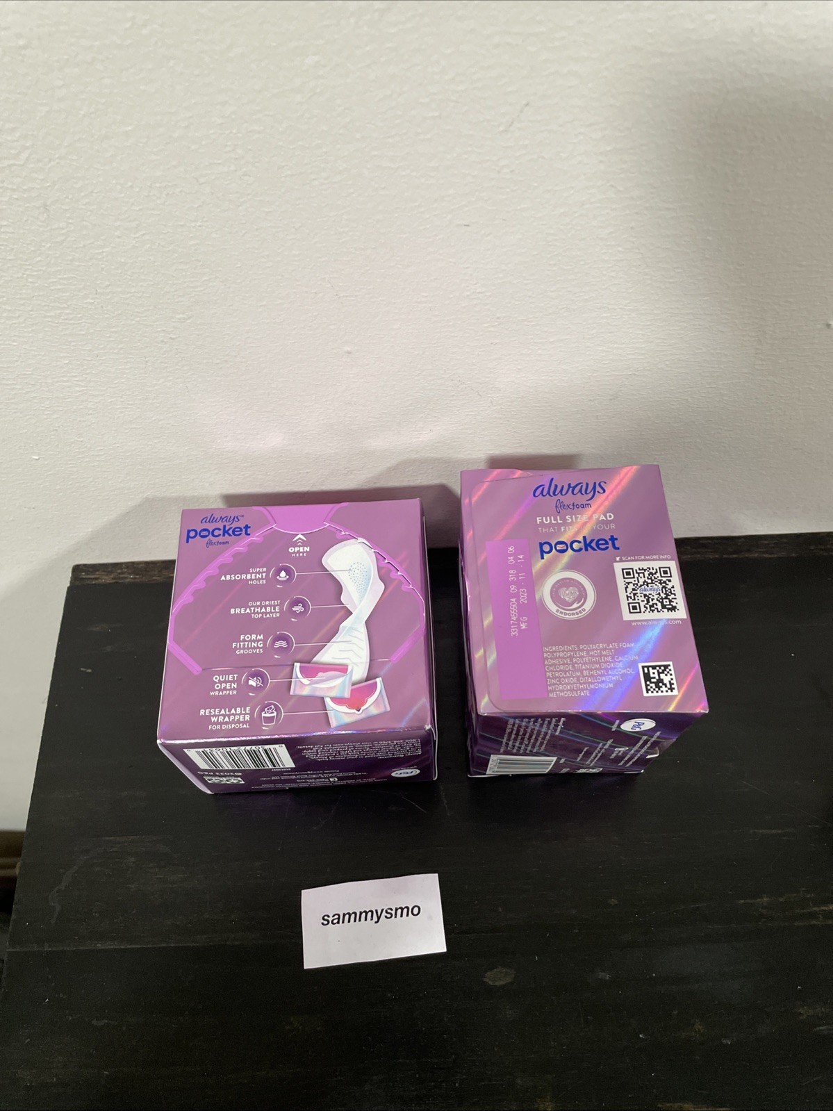 Always Pocket Flexfoam Size 2 Unscented Pads With Wings, Heavy 10CT x2