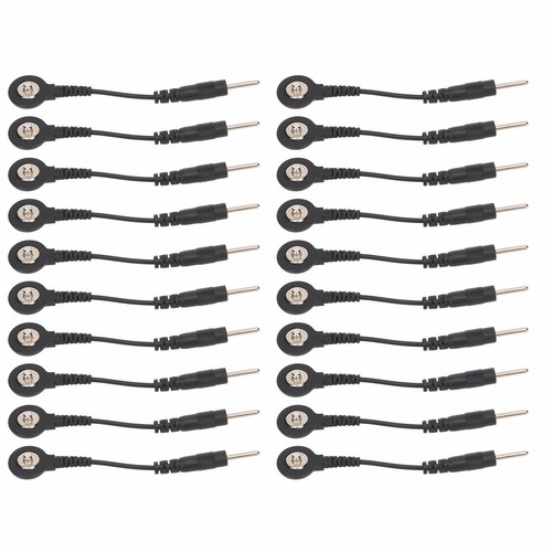 20pcs Black Snap Electrode Wire Electrode Lead Wires For TENS Machine Digita TPG - Picture 16 of 24