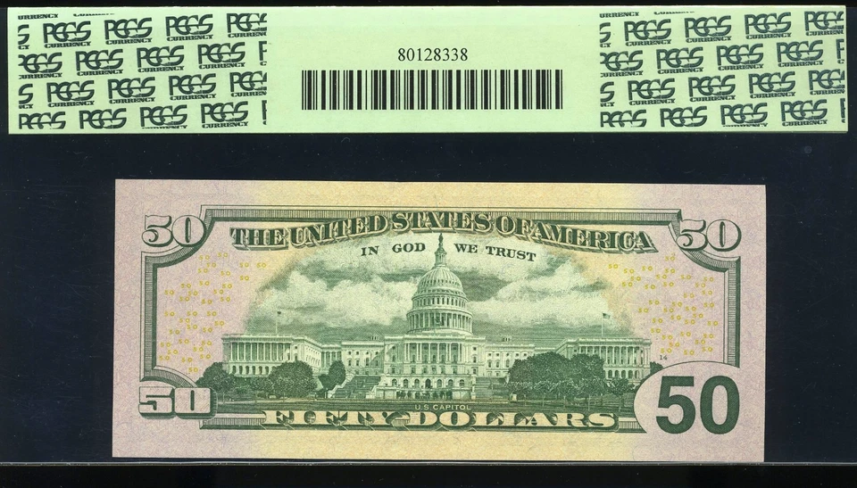 2004 $50 FRN EL11000011A P.C.G.S #66PPQ - Image 2 of 3