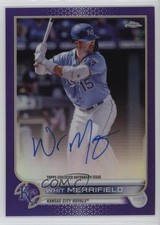 2022 Topps Chrome Veteran Purple Refractor 47/250 Whit Merrifield Auto 1rv0