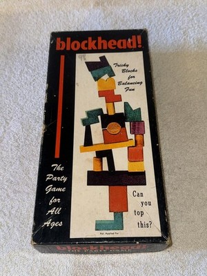 Blockhead! Game 1954 Edition by Saalfield Craft Block Stacking