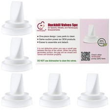 Nenesupply 5 pc Duckbill Valves Compatible with 5 Count Pack of 1 , White