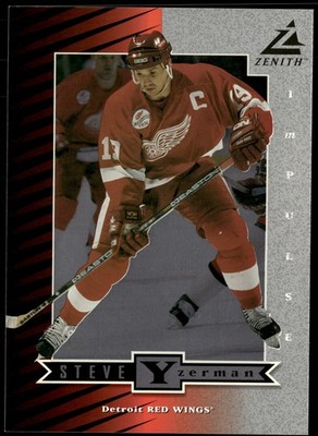 1997-98 Zenith 5x7 Silver Impulse Uncut #Z21 Steve Yzerman