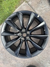 Tesla Model X P100d 2016-2021 22 Oem Rear Wheel Rim Turbine Black 1027246-00-f
