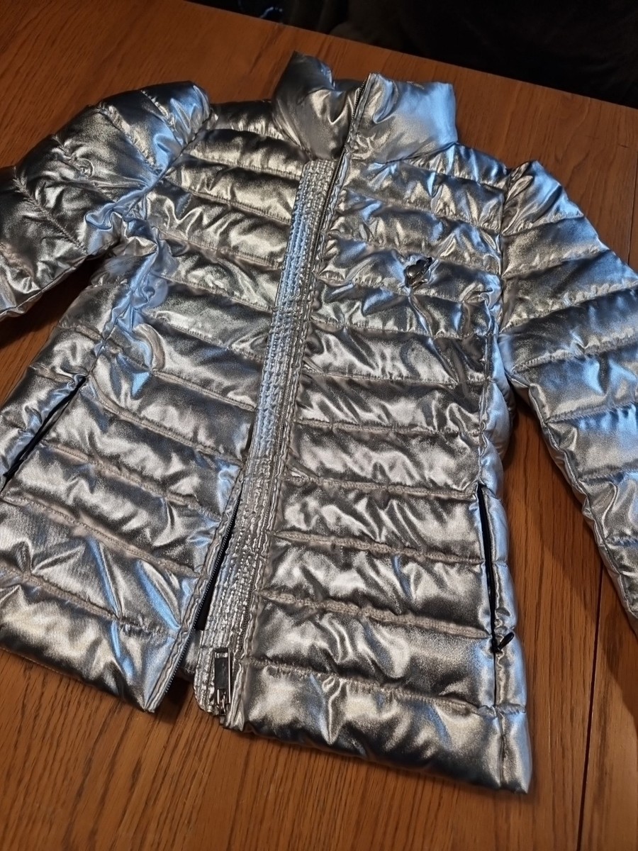 10万円超品　LOVE MOSCHINO シルバー ダウンジャケット 44 Love Moschino Jacket In Metallic Silver Size 8 Uk Excellent | eBay