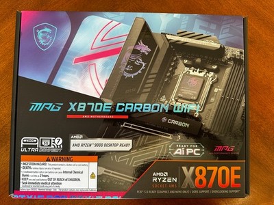 MSI MPG X870E CARBON WIFI AM5 AMD X870E SATA 6Gb/s ATX Motherboard