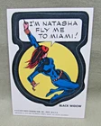 1975 BLACK WIDOW STICKER Vintage Topps Marvel Comic Book Super Heroes card