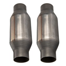 2pcs 2.5 Universal Catalytic Converter High Flow Stainless Steel Epa Approved