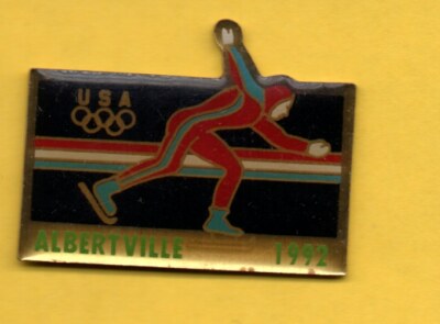 Pin's Jeux Olympiques d'Hiver Albertville 92 U.S.A. USA Etats