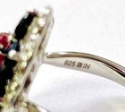 HSN Colleen Lopez Sterling Silver Ruby, Black Spinel & White Zircon Ring Size 5 — photo 9