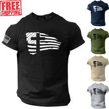 Christian Cross American Flag T-Shirt, USA, Jesus, Bible, Patriotic, America