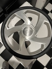 Forgiato Sr-01 Steering Wheel - New Brushed Silver Black Grip