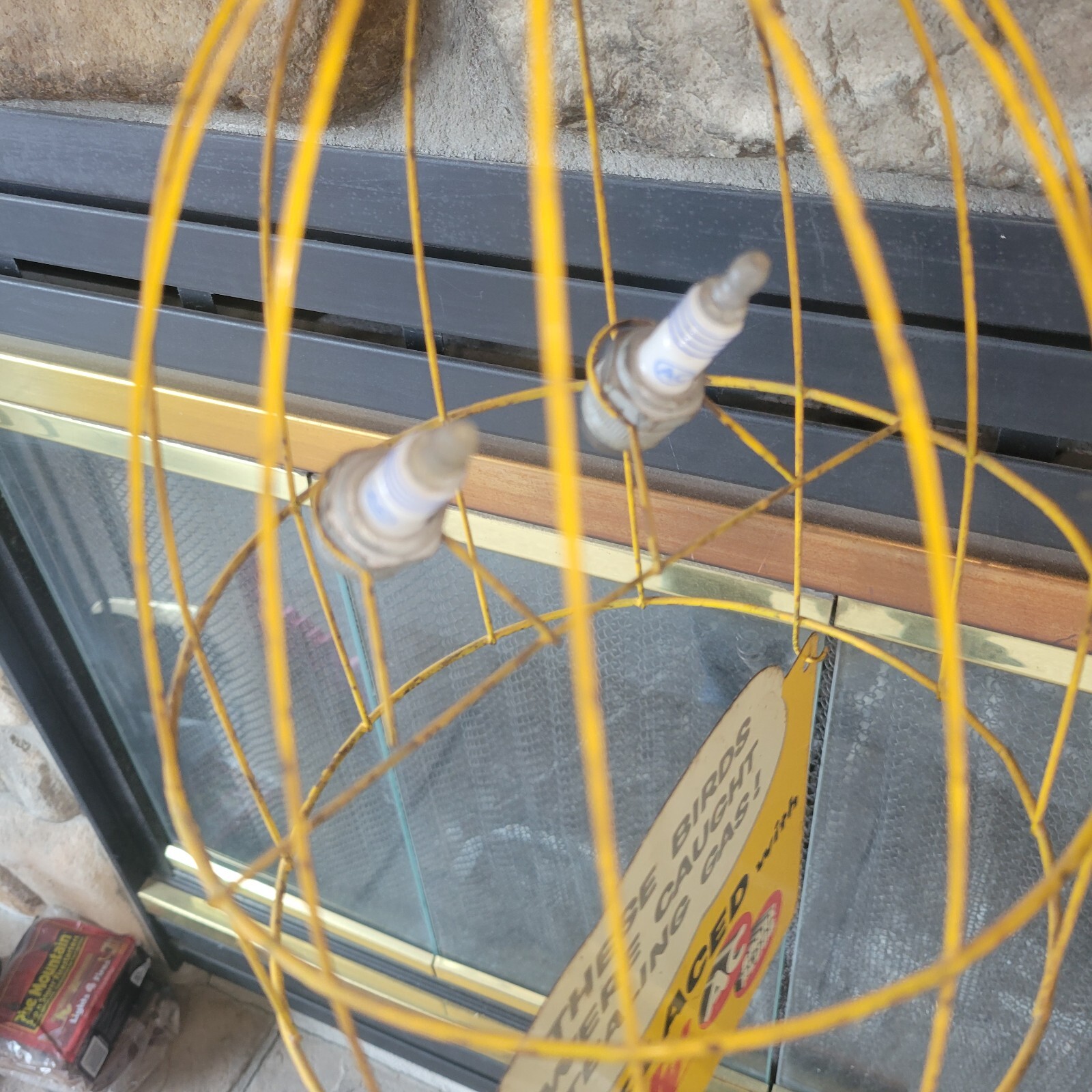 Rare AC Spark Plug bird cage display / sign eBay