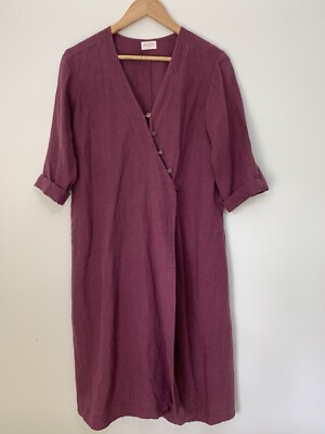 Gorman Dress Linen Blend Purple Plum Size 10 No Belt | eBay