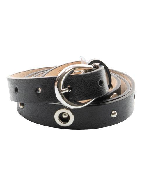 Cinturón de Mujer THE BRIDGE Bernice 2cm Negro Paladio 100 Elección = P Pa