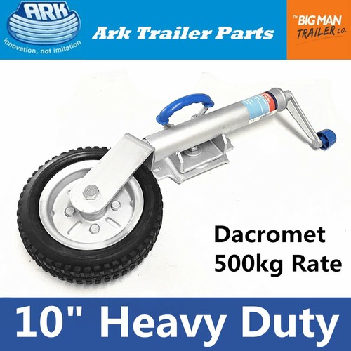 Ark 10" Trailer Jockey Wheel Heavy Duty Dacromet Bolt on Style JW10SHD