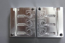 Aluminum soft bait mold - Twister Tail - 2" - 3 cavity mold