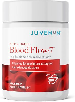 Juvenon BloodFlow-7 60 Softgels New Improved Formula Blood Circulation Heart  US