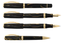 Visconti Medici black with gold-plated trim O/S Rollerball pen MIB