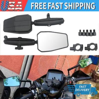 For Dirt Bike Dual Sport Adjustable Motorcycle Rear Adventure Mirrors 8MM 10MM