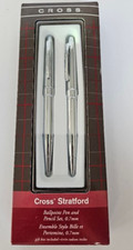 CROSS Stratford Chrome Ballpoint Pen  Pencil Set Gift Box AT0171S-1