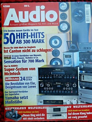 AUDIO 4/00 SONY SS TW 100ED,CANTON M 50 DC,HECO ARGON 70,VISATON COUPLET,C 42 AC