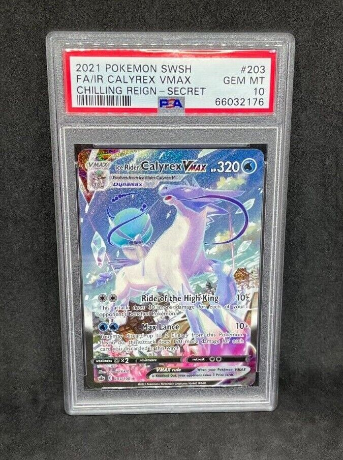 Pokemon Chilling Reign Ice Rider Calyrex Vmax 203/198 Alt Pokemon Chilling Reign Ice Rider Calyrex Vmax 203/198 Alt