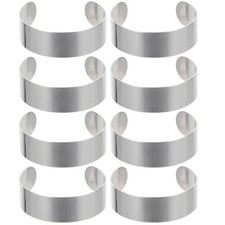 8PCS Bracelet Blanks Stainless Steel Blank Bracelet Cuff Bangle Bracelet