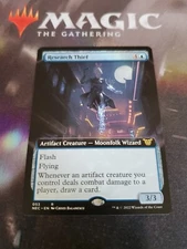 MTG. Research Thief. Borderless. Kamigawa: Neon Dynasty. Pack Fresh 