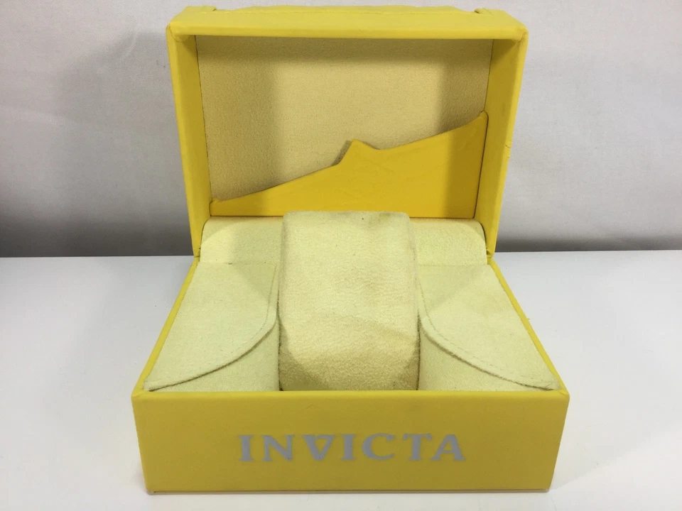Invicta Yellow Classic Wave Empty Watch Box Small Side blemis - Image 4 of 4