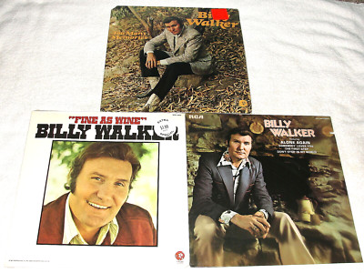 (3) SEALED LP's - Billy Walker: Too Many Memories, Fine As Wine, Alone Again