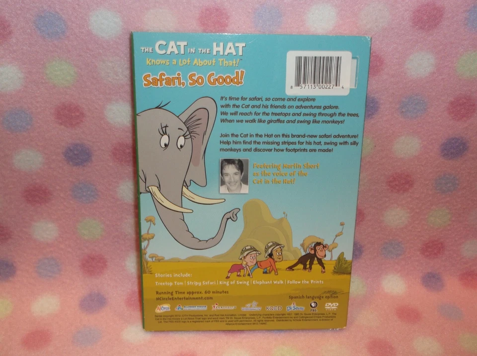 The Cat In The Hat Safari, So Good! DVD #60 Min. Color Sealed Kids New! - Image 2 of 2