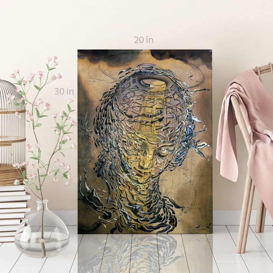 Impresión de cuadro de arte de pared en lienzo con cabeza rafaelesca Salvador Dalí - Foto 3 de 4