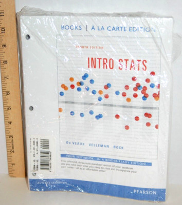 Pearson Intro Stats Fourth Edition De Veaux Velleman Bock Text Book A La Carte