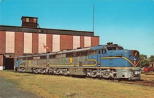 Postcard Delaware & Hudson 18 & 19 Alco PA Passenger Diesel Locomotives 1968