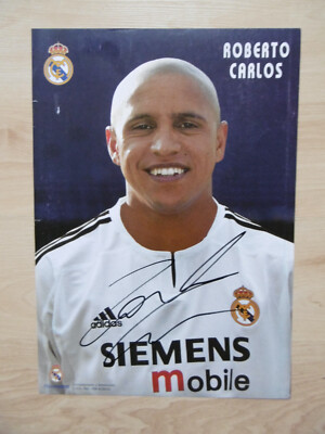 Roberto Carlos Weltmeister Brasilien Real Madrid Autogramm signed 20x30 cm Bild