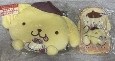 Sanrio Pompompurin Cushion Mascot Last One MIB Storage Case, Rare