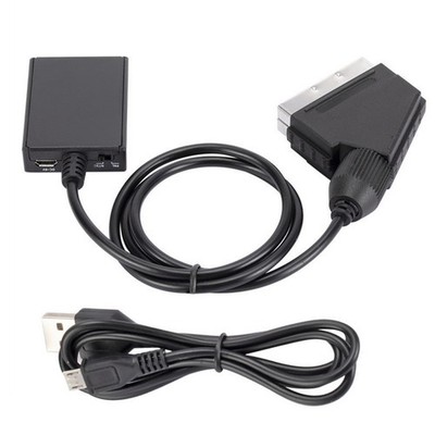 ABS 1080P HDMI-Compatible To Scart Video Output Audio Converter Adapter