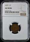 1879 Indian Head Cent 1c- NGC AU 58 BN Semi Key Date! R- 4.2