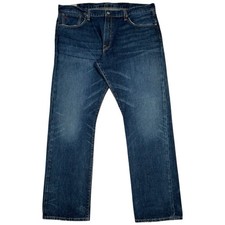 Polo Ralph Lauren Hampton Relaxed Straight Jeans Mens 40x34 Whiskered Dark Wash