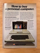 Vintage 1978-79 Apple II Computer Print Ad How to Buy a Personal Computer