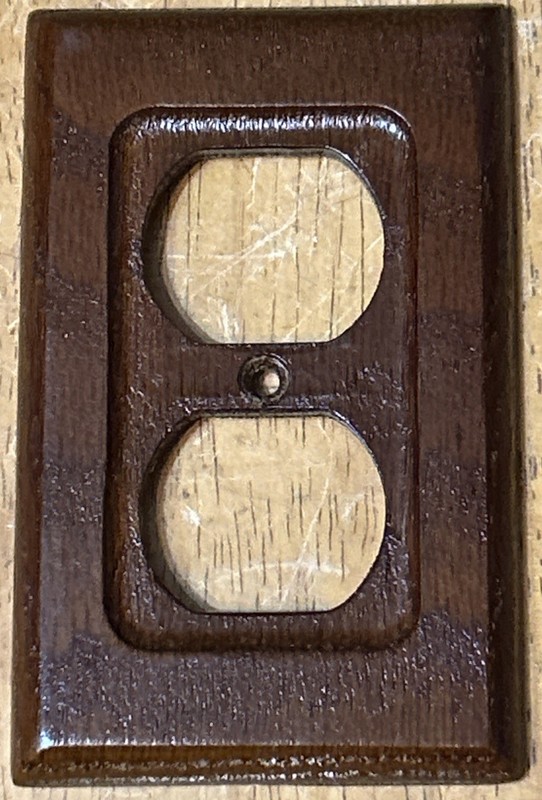 Vintage Wooden Outlet Cover 1 Cover
