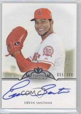 2011 Topps Marquee Monumental Markings 55/300 Ervin Santana #MM-ESA Auto 9gj